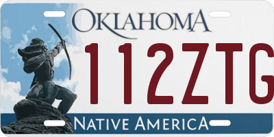 OK license plate 112ZTG