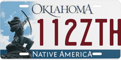 OK license plate 112ZTH