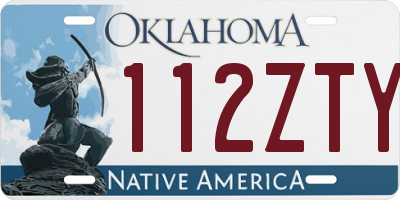 OK license plate 112ZTY