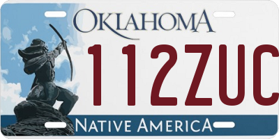 OK license plate 112ZUC