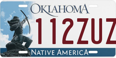 OK license plate 112ZUZ