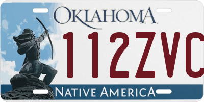 OK license plate 112ZVC
