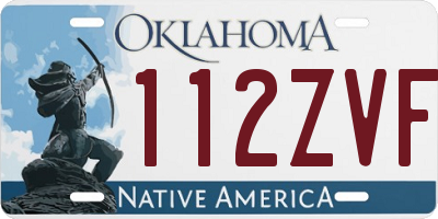OK license plate 112ZVF