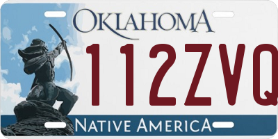 OK license plate 112ZVQ