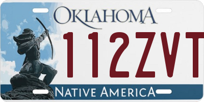 OK license plate 112ZVT