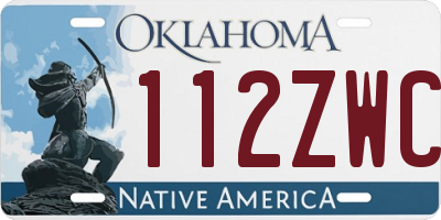OK license plate 112ZWC