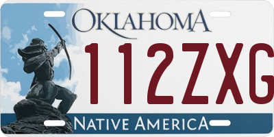 OK license plate 112ZXG