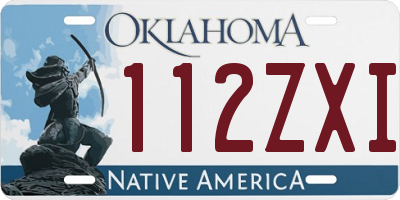 OK license plate 112ZXI