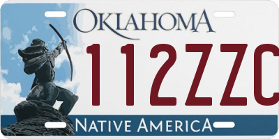 OK license plate 112ZZC