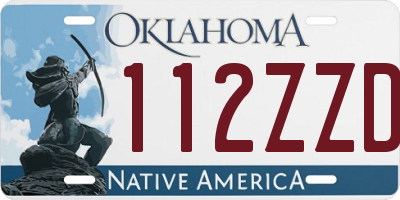 OK license plate 112ZZD