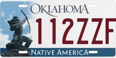 OK license plate 112ZZF