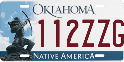 OK license plate 112ZZG