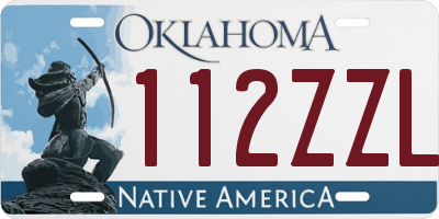 OK license plate 112ZZL