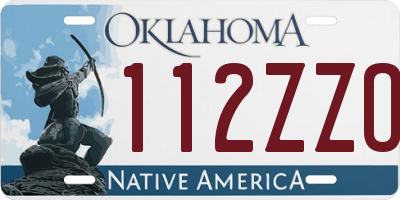 OK license plate 112ZZO