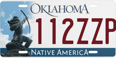 OK license plate 112ZZP