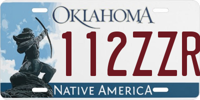 OK license plate 112ZZR