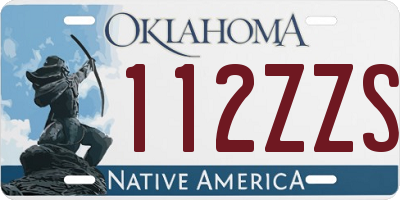 OK license plate 112ZZS