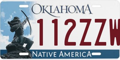 OK license plate 112ZZW
