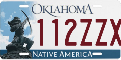 OK license plate 112ZZX