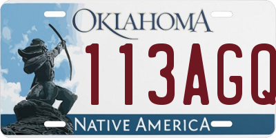 OK license plate 113AGQ