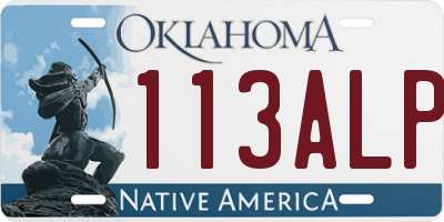 OK license plate 113ALP