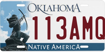 OK license plate 113AMQ