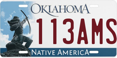 OK license plate 113AMS