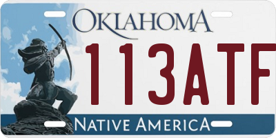 OK license plate 113ATF
