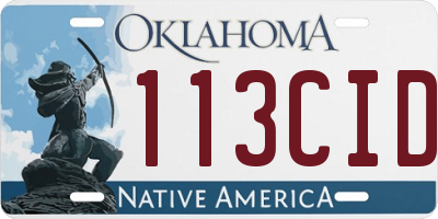 OK license plate 113CID