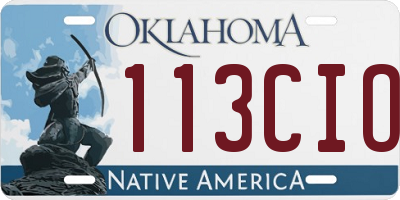 OK license plate 113CIO