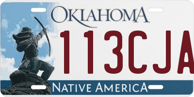 OK license plate 113CJA