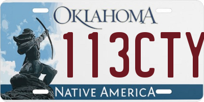OK license plate 113CTY