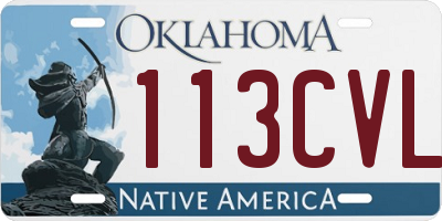 OK license plate 113CVL