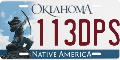 OK license plate 113DPS