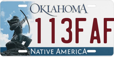 OK license plate 113FAF