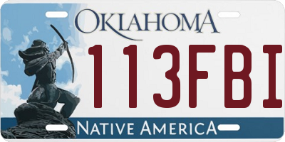 OK license plate 113FBI