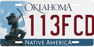 OK license plate 113FCD