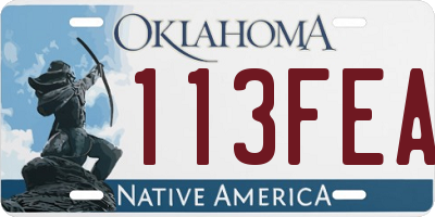 OK license plate 113FEA