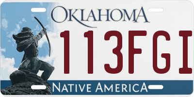 OK license plate 113FGI