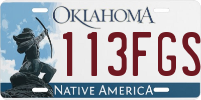 OK license plate 113FGS