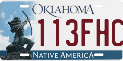 OK license plate 113FHC