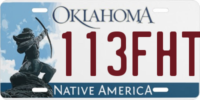 OK license plate 113FHT