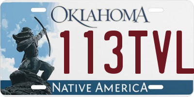 OK license plate 113TVL