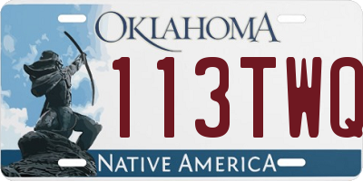 OK license plate 113TWQ