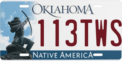 OK license plate 113TWS