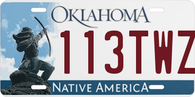 OK license plate 113TWZ