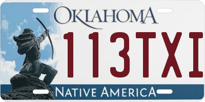 OK license plate 113TXI
