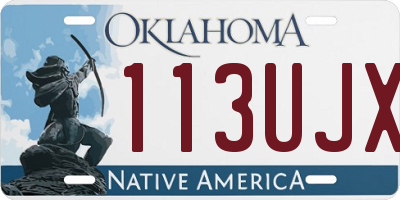 OK license plate 113UJX
