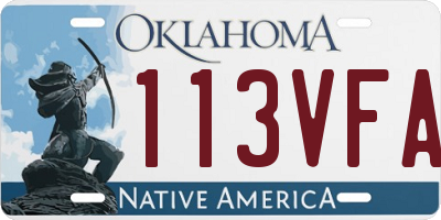 OK license plate 113VFA