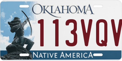 OK license plate 113VQV